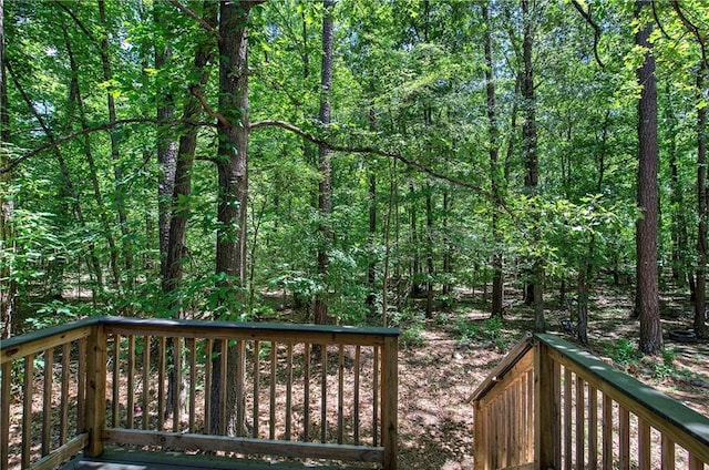 331 Leafmore Rd SW, Rome, GA 30165 - wooden deck featuring a wooded view
