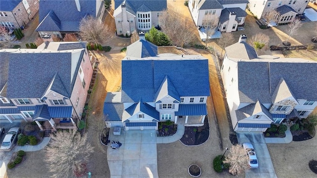 bird's eye view with a residential view