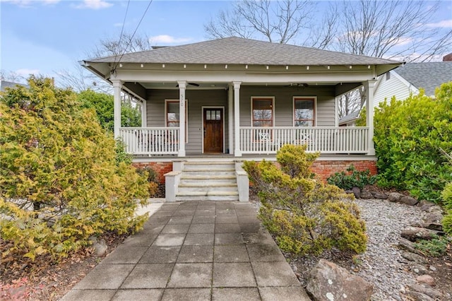 bungalow-style home featuring covered porch