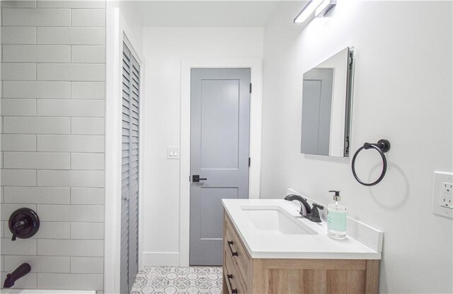 bathroom with vanity