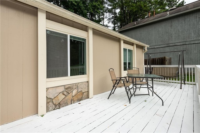 view of wooden deck