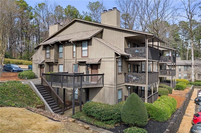 exterior space with stairs