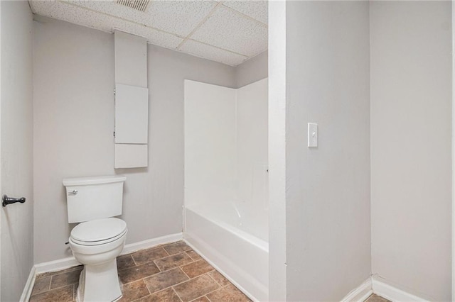 28 Fawn Ct, Sharpsburg, GA 30277 - full bathroom featuring a paneled ceiling and stone finish flooring