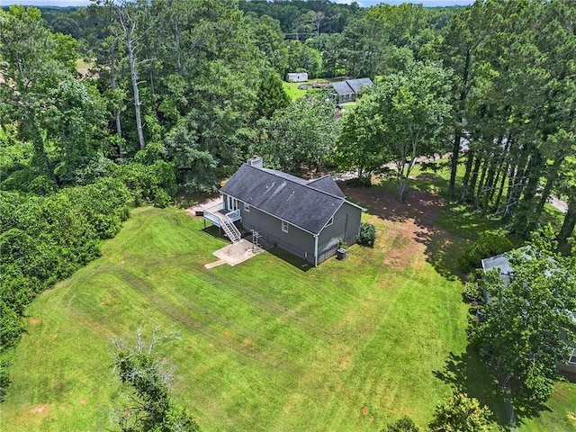28 Fawn Ct, Sharpsburg, GA 30277 - aerial view of property and surrounding area with a heavily wooded area