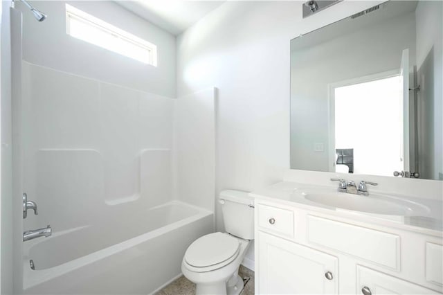 2649 Ogden Trl, Buford, GA 30519 - bathroom with toilet, vanity, and shower / tub combination