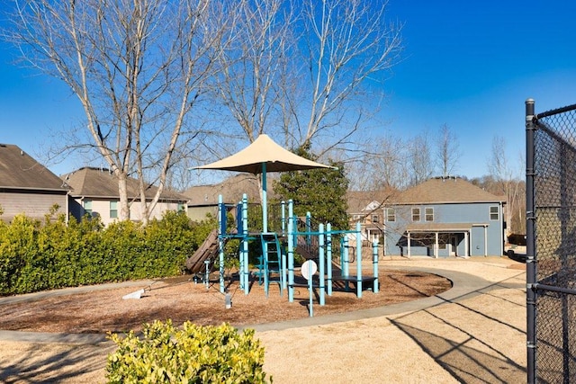 view of jungle gym