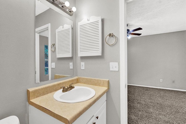 1234 Wellhouse Walk, Stone Mountain, GA 30088 - bathroom featuring vanity and a ceiling fan