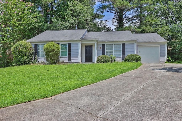 1234 Wellhouse Walk, Stone Mountain, GA 30088 - ranch-style home featuring an attached garage, driveway, and a front yard
