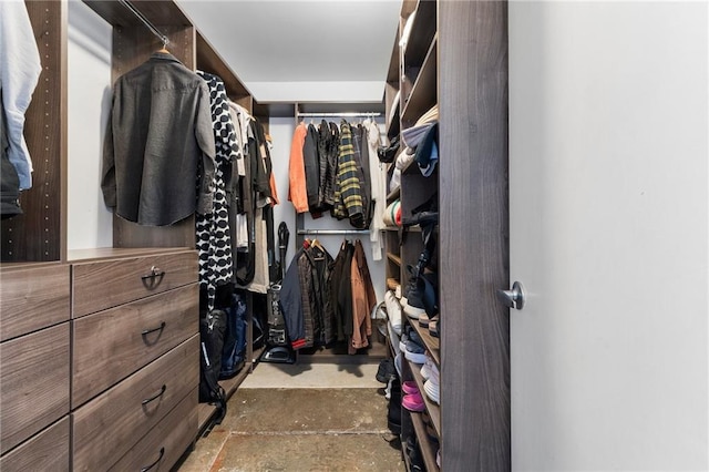 view of walk in closet