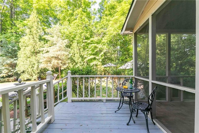 view of wooden terrace