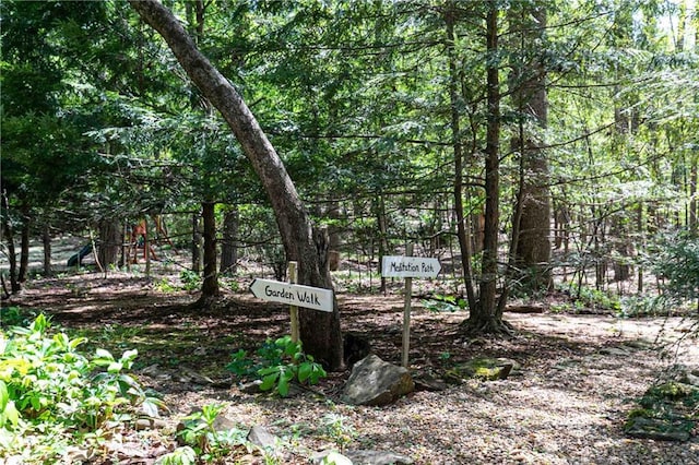 view of tree filled area