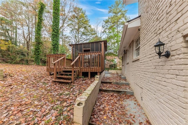 3390 Glenview Cir SW, Atlanta, GA 30331 - wooden deck with a sunroom