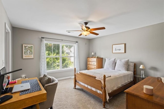 4275 Hunters Walk Way, Cumming, GA 30028 - carpeted bedroom featuring a desk and a ceiling fan