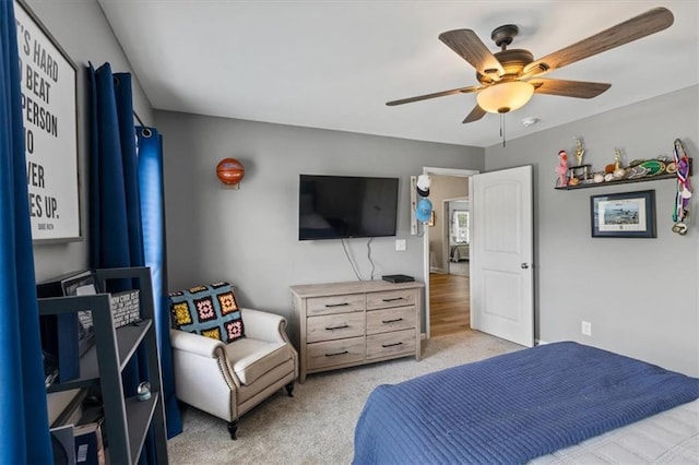 4275 Hunters Walk Way, Cumming, GA 30028 - bedroom with carpet floors and a ceiling fan