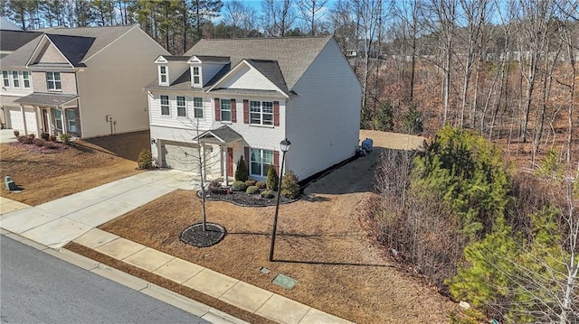 view of front of house featuring a garage