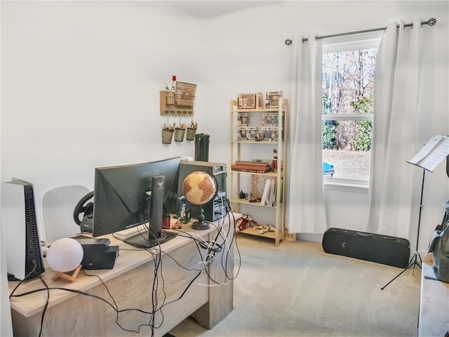 view of carpeted office