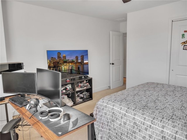 view of carpeted bedroom