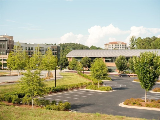 view of parking / parking lot