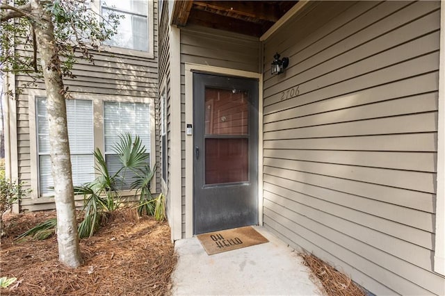 view of doorway to property