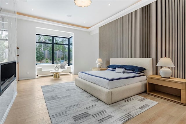 bedroom featuring wood finished floors