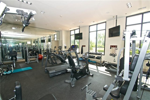 view of exercise room