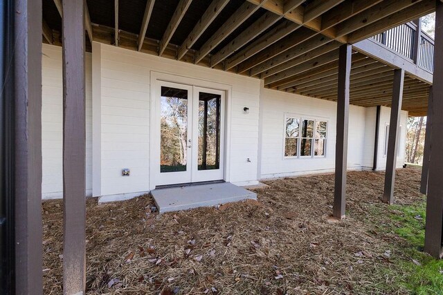 exterior space with french doors