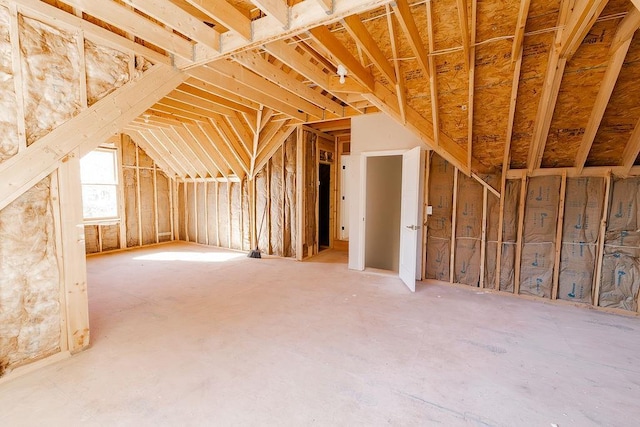 view of attic