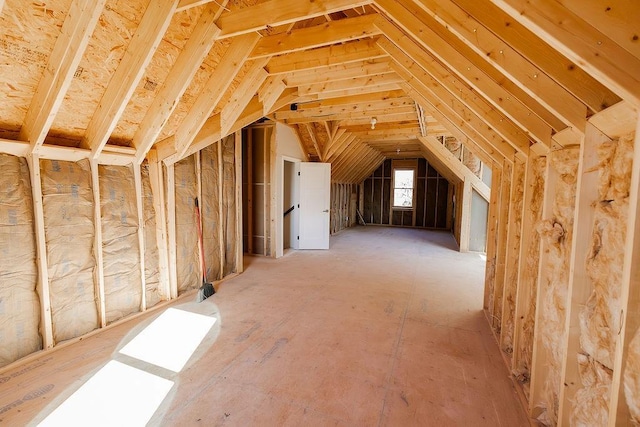 view of attic