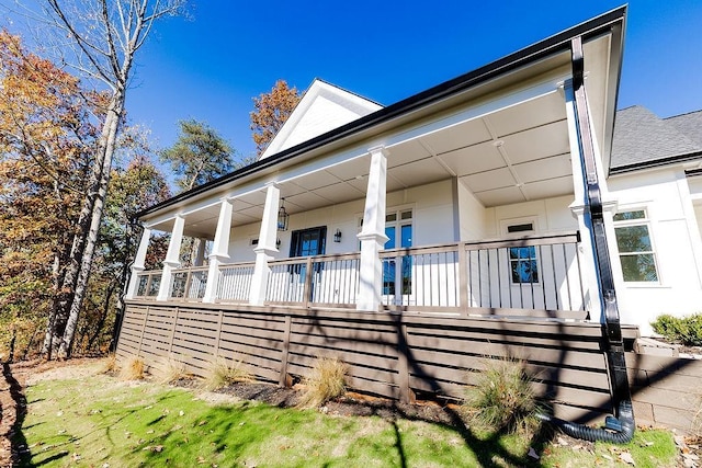 view of front of home with a porch