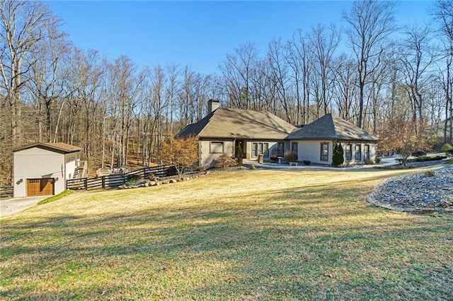 view of home's exterior featuring a yard