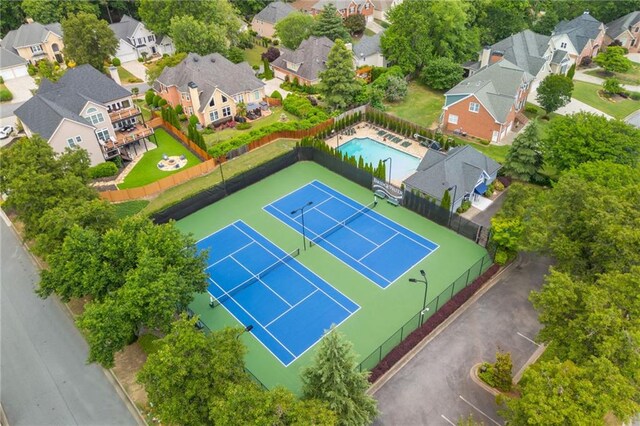 bird's eye view featuring a residential view