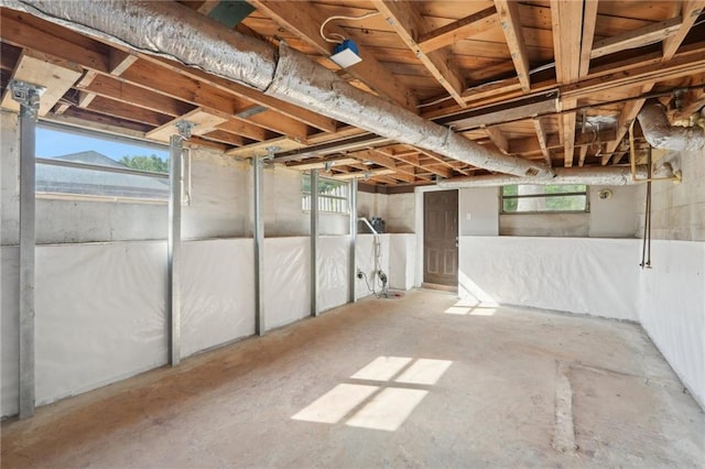 view of basement