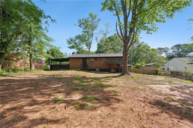 view of fenced backyard