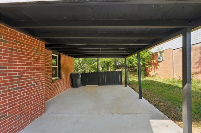 view of patio / terrace with a carport