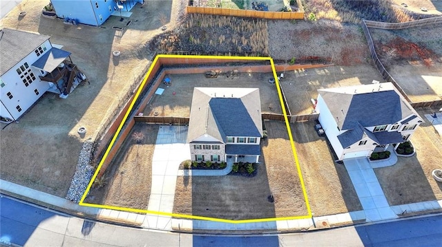 4825 Odum View Ln, Cumming, GA 30040 - aerial view of property and surrounding area with property parcel outlined