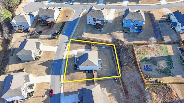 4825 Odum View Ln, Cumming, GA 30040 - aerial perspective of suburban area featuring property parcel outlined