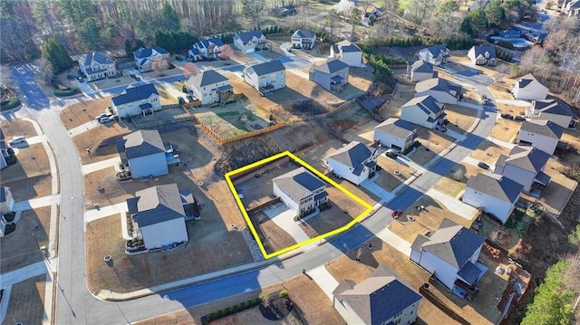4825 Odum View Ln, Cumming, GA 30040 - aerial perspective of suburban area with property parcel outlined