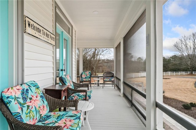 view of sunroom