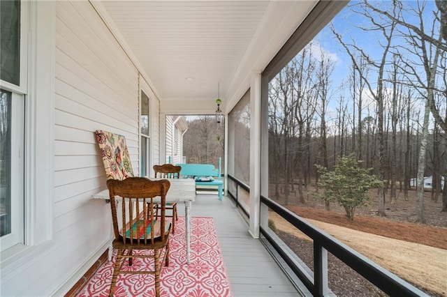 view of sunroom