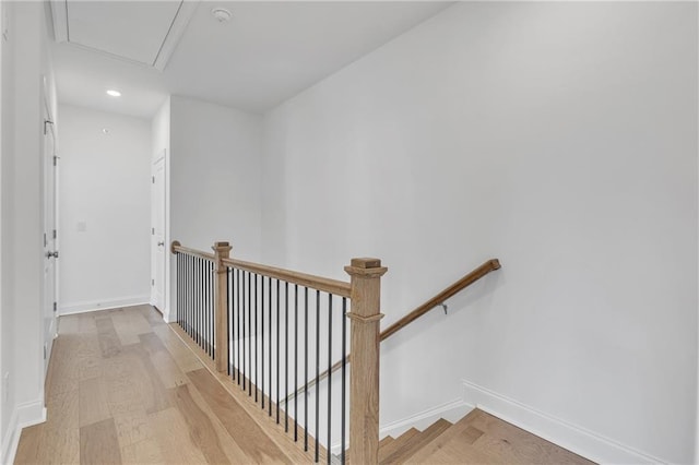 hall featuring light wood-type flooring