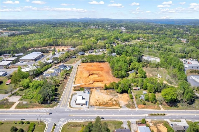 409 Thunder Rd, Buford, GA 30518 - aerial overview of property's location with a forest