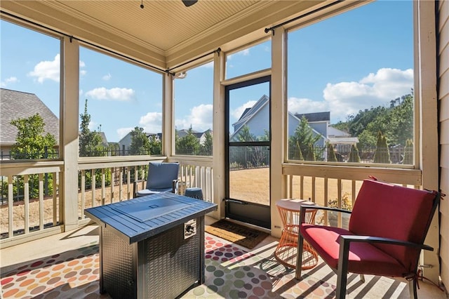 view of sunroom / solarium