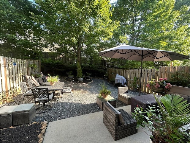127 Spring Way Sq, Canton, GA 30114 - fenced backyard featuring a patio