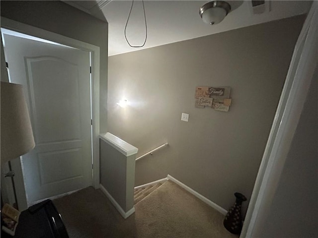 127 Spring Way Sq, Canton, GA 30114 - stairs with carpet flooring and baseboards
