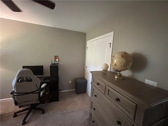 127 Spring Way Sq, Canton, GA 30114 - carpeted office with baseboards and a ceiling fan