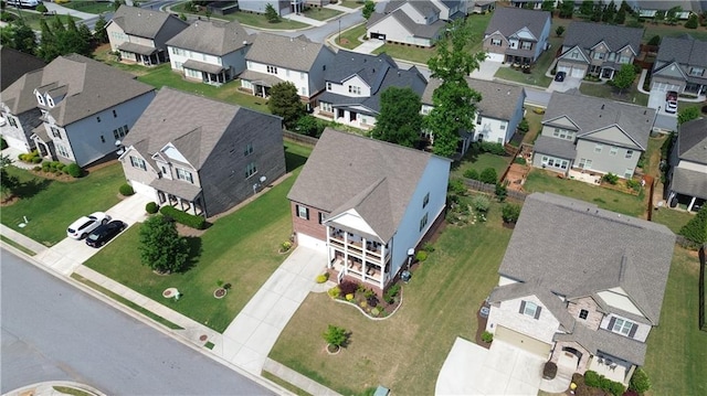 drone / aerial view with a residential view
