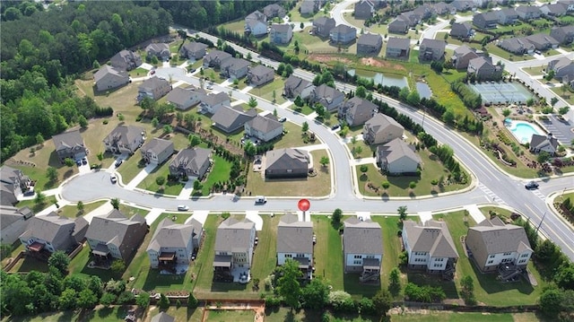 birds eye view of property featuring a residential view