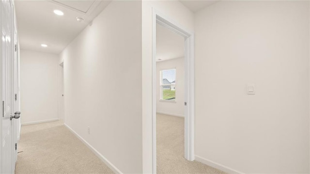 989 Blue Juniper Cir, Loganville, GA 30052 - hallway featuring carpet floors, baseboards, and recessed lighting