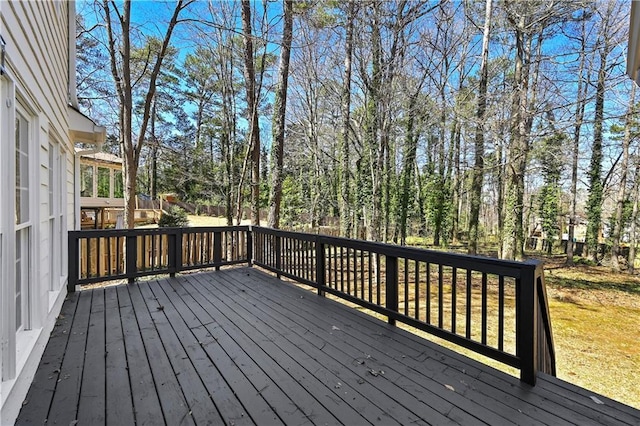 view of wooden terrace