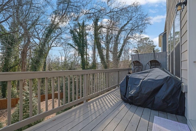 deck with grilling area